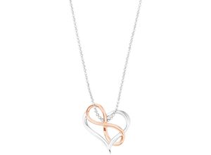 4056866078437 - amor Damen Kette mit Anhänger 925er Silber bicolor