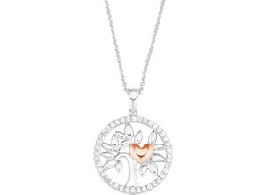 4056866078482 - amor Damen Kette mit Anhänger Lebensbaum 925er Silber silber