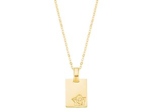 4056866082038 - Kette mit Anhänger AMOR Engel 2027083 Halsketten Gr Gelbgold 375 Länge 42 cm gelb (gelbgoldfarben) Mädchen Mädchenschmuck Made in Germany