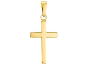 4056866086562 - Kreuz-Anhänger AMOR 2028014 Schmuckanhänger Gr Gelbgold 375 044 g gelb (gelbgoldfarben) Damen Anhänger Made in Germany