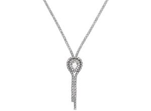 4056866119406 - Kette mit Anhänger AMOR 2033590 Halsketten Gr Silber 925 (Sterlingsilber) Länge 50 cm bunt (silberfarben weiß weiß) Damen Ketten mit Anhänger Zirkonia (synth)