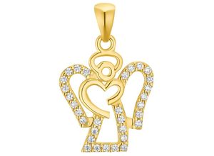 4056866126527 - Engel-Anhänger AMOR Angel 2035313 2035317 Schmuckanhänger Gr mit Zirkonia Gelbgold 375 055 g goldfarben (gelbgold 375 kristallweiß kristallweiß) Damen Anhänger mit Zirkonia