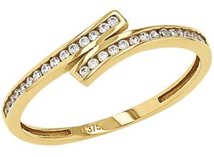 4056866134744 - Fingerring AMOR 2036934 -35 -36 -37 -7402 Fingerringe Gr 54 Gelbgold 375 14 mm goldfarben (gelbgoldfarben kristallweiß kristallweiß) Damen Fingerringe mit Zirkonia (synth)