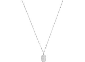 4056866139695 - Kette mit Anhänger AMOR 2038059 Halsketten Gr Silber 925 (Sterlingsilber) Länge 45 cm Breite 13 mm bunt (silberfarben weiß) Damen Ketten mit Anhänger Zirkonia (synth)