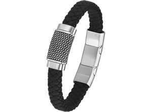 4056867002745 - Herren Armband 2015054 Leder Edelstahl schwarz 21