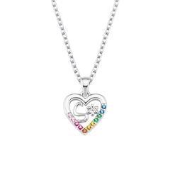 4056867022224 - AMOR Halskette mit Anhänger PRINZESSIN LILLIFEE - BUCHSTABE S 925er Silber