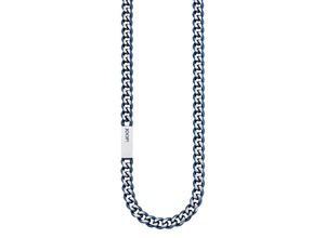 4056867023221 - Edelstahlkette JOOP 2028379 Halsketten Gr Edelstahl Länge 60 cm Breite 63 mm blau (edelstahlfarben blau) Herren Edelstahlketten Edelstahl