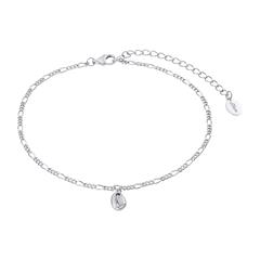 4056867029186 - 925er Silber Figaro Fußkette Muschel für Damen