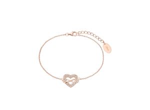 4056867031127 - Armband SOLIVER Herz Infinity Unendlichkeitsschleife 2032821 2032844 Armbänder Gr Silber 925 (Sterlingsilber) rosegold (roségoldfarben weiß weiß) Damen Trachtenmode mit Zirkonia (synth)