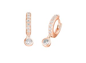 4056867032612 - Paar Ohrhänger SOLIVER 2032978 2032979 Ohrringe Gr Silber 925 (Sterlingsilber) rosegold (roségoldfarben weiß kristallweiß) Damen mit Zirkonia (synth)