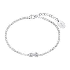 4056867043366 - Tennisarmband SOLIVER 2034964 Armbänder Gr Silber 925 (Sterlingsilber) weiß (silberfarben kristallweiß kristallweiß) Damen Tennisarmbänder mit Zirkonia (synth)