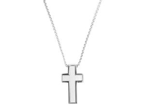 4056867045889 - Kette mit Anhänger SOLIVER Kreuz 2035529 Halsketten Gr Edelstahl Länge 60 cm silberfarben (edelstahlfarben) Herren Ketten mit Anhänger