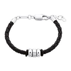 4056867046374 - Armband für Jungen aus Leder und Edelstahl