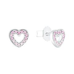 4056867048897 - Herz Ohrschmuck für Kinder aus 925er Silber