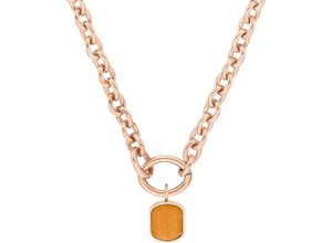 4056867052740 - Kette mit Anhänger SOLIVER 2037969 Halsketten Gr Edelstahl Länge 50 cm rosegold (roségoldfarben apricot) Damen Ketten mit Anhänger Aventurin