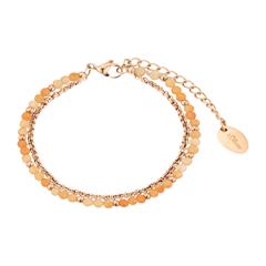 4056867052849 - Damenarmband aus Edelstahl IP rosé Aventurin Perlen