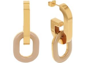 4056867053228 - Paar Ohrstecker JOOP 2038024 Ohrringe Gr Edelstahl beige (gelbgoldfarben beige) Damen Ohrstecker mit Emaille