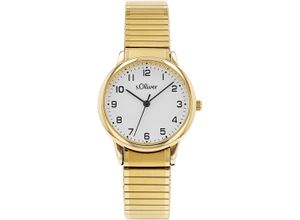 4056867054348 - Quarzuhr SOLIVER Armbanduhren goldfarben Damen Armbanduhr Damenuhr Edelstahlarmband Zugband