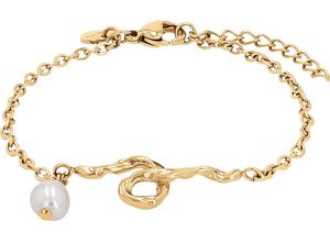 4056874034388 - Damen Armband Edelstahl mit Süßwasserzuchtperle gold 99