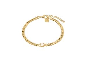 4056874034654 - Armkette 2036987 Armbänder Gr Silber 925 (Sterlingsilber) beige (gelbgoldfarben beige beige) Damen Armketten mit Achat