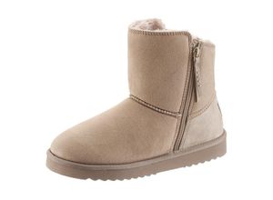 4056896870032 - Große Größen Winterboots beigefarben Gr38