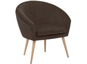 4057115243286 - Sessel Pietro grau (taupe) B73cm H73cm T66cm Struktur (100% Polyester) Flachgewebe (90% Polyester 10% Polyamid) Samtvelours (100% Polyester) Sessel in toller Farbvielfalt