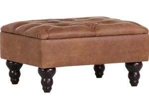 4057115268357 - Hocker Amazonas braun (cognac) B68cm H36cm T51cm Hocker in Chesterfield Optik