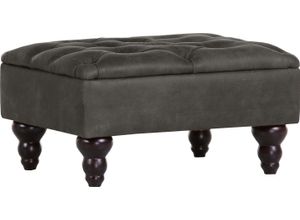 4057115539846 - Hocker Amazonas grau B68cm H36cm T51cm Hocker in Chesterfield Optik