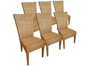 4057208187435 - Minara Rattanstuhl Esszimmer Stühle Rattanstühle Wintergarten Korbstühle Cardine