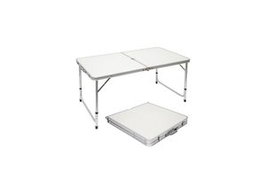 4057216002966 - Klappbarer stabiler Campingtisch 120x60x70cm höhenverstellbar tragbar Kofferformat Aluminium Hell Grau - grau - Amanka 4057216002966 - Klappbarer stabiler Campingtisch 120x60x70cm höhenverstellbar tragbar Kofferformat Aluminium Hell Grau - grau - Amanka