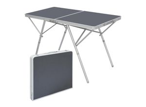 4057216037784 - - Standfester Aluminium Campingtisch 120x60x70cm Stabiler Klapptisch Alu-Falttisch - anthrazit