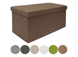 4057216038095 - - Sitzbank mit Trennwand 76x38x38 cm faltbar Beige - bunt