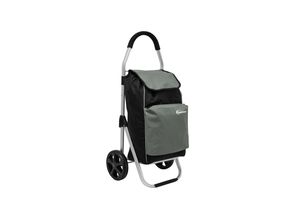 4057216038750 - 52L Einkaufstrolley Kühlfach Faltbarer Einkaufsroller XL Shopping Trolley Grau