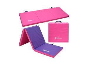 4057216040401 - 180x60 Klappbare Gymnastikmatte - 5cm dicke Turnmatte Kinder - Weichbodenmatte - pink