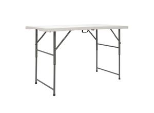 4057216042627 - - Garten Klapptisch - 120 x 60 cm Höhenverstellbar - Camping Gartentisch Klappbar - weiss