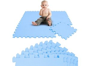 4057216044966 - 9 Pieces Baby Play Mat - 30x30 Puzzle Mats Soft Playmat Interlocking Foam Tiles - blau