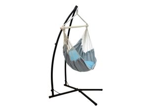 4057216045109 - Hängestuhlgestell mit Hängesessel 215cm Metallgestell bis 120kg mit 2 Kissen 4057216045109 - Hängestuhlgestell mit Hängesessel 215cm Metallgestell bis 120kg mit 2 Kissen