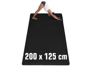 4057216045376 - Eyepower - 200x125 xxl Yogamatte 6mm tpe Fitnessmatte Rutschfest Yoga Fitness Sport Matte - schwarz