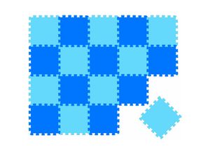 4057216045789 - Littletom - 18 Pieces Baby Play Mat - 30x30 Puzzle Mats Soft Playmat Interlocking Foam Tiles - blau