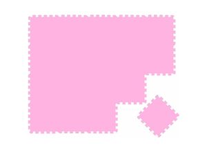 4057216046007 - Littletom - 18 Pieces Baby Play Mat - 30x30 Puzzle Mats Soft Playmat Interlocking Foam Tiles - pink