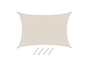 4057216048438 - UV Sonnensegel Wasserdicht 6x4 - Rechteckig - Sonnenschutz Segel Garten Terrasse
