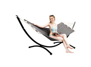 4057216049251 - Outdoor Hängematte mit Gestell - 300cm Hängemattengestell 190x80 Stabhängematte