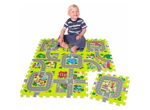 4057216049602 - Littletom - 9 Teile Puzzlematte Straße für Kinder - 30x30 Spielstraße Puzzle Spielteppich - bunt