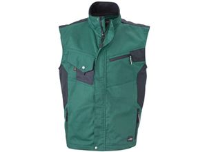 4057223140668 - James & Nicholson Workwear Weste JN822 Gr XL dark-green black