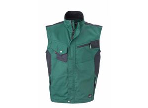 4057223140682 - James&nicholson - Workwear Weste JN822 Gr 3XL dark-green black