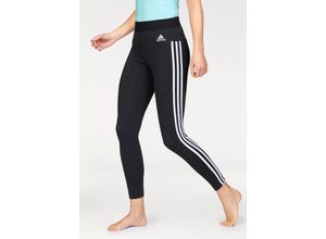 4057289744633 - Große Größen adidas Performance Leggings »ESSENTIALS 3 STRIPES TIGHT« schwarz-weiß GrXL