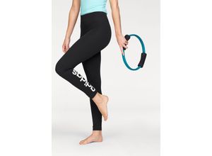 4057289778454 - Große Größen adidas Performance Leggings »ESSENTIALS LINEAR TIGHT« schwarz-weiß GrL