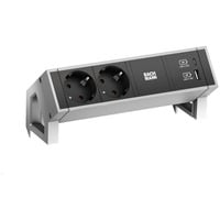 4057298083662 - BACH 902901 - DESK 2 Steckdoseneinheiten 2-fach USB A&C 22W