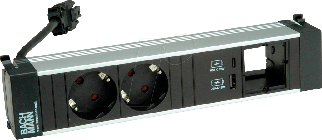 4057298103414 - BACH 916504 - POWER FRAME M 2xCEE7 3 1xUSB A&C 22W 1xCM 02m GST18 4057298103414 - BACH 916504 - POWER FRAME M 2xCEE7 3 1xUSB A&C 22W 1xCM 02m GST18