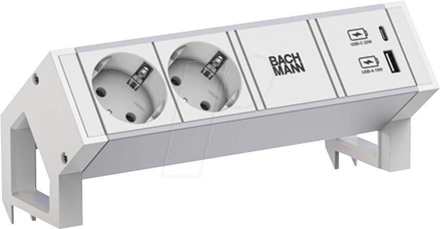 4057298124723 - BACH 937402 - Tischsteckdose DESK 2 2-fach USB A&C 22W